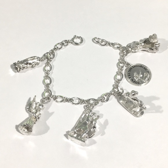 Jewelry - Sterling Silver Charm Bracelet W/Religious Charms
